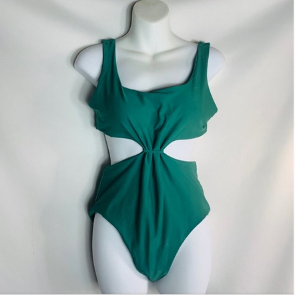 NEW Cupshe swimsuit olive green sexy medium cutouts